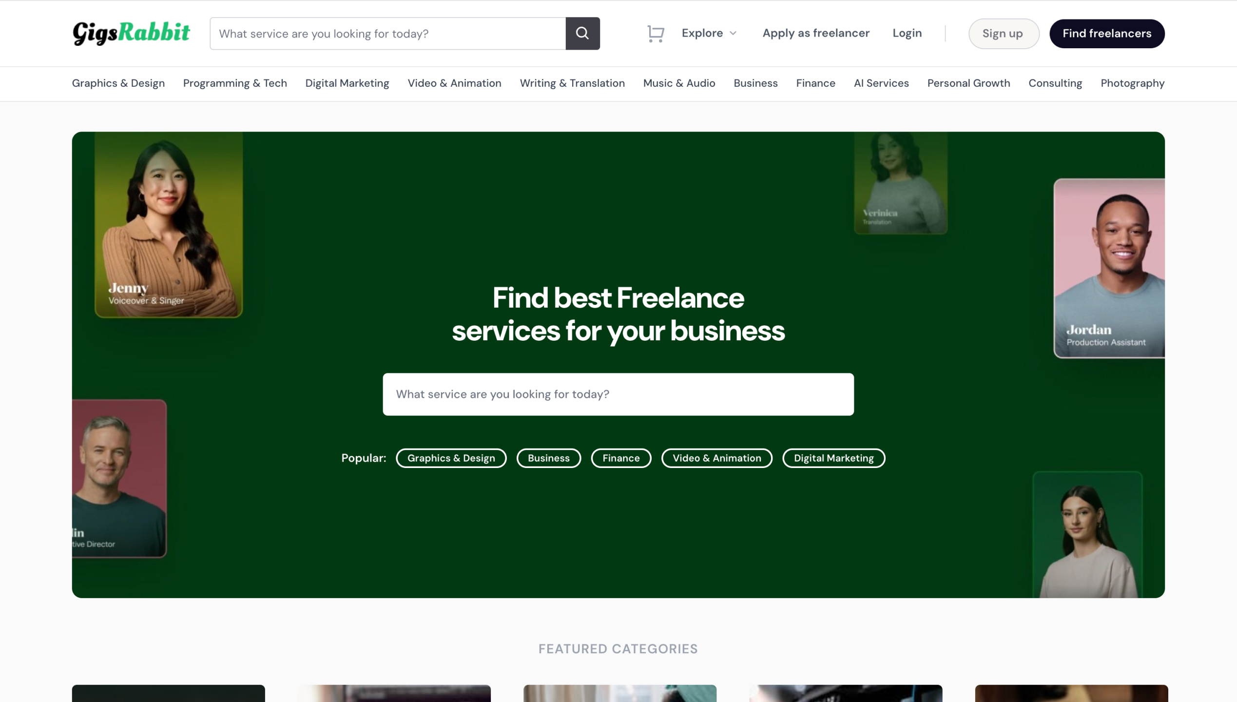 Marketplace Homepage